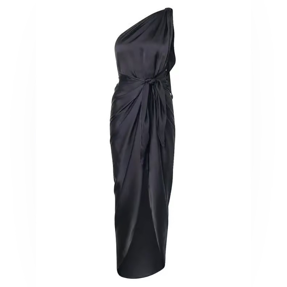 BAOBAB Marea One-shoulder Draped Dress - Size Small